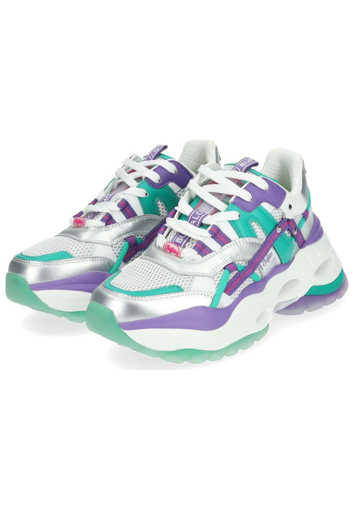 Buffalo Sneaker Lederimitat/Mesh Grün/Kombi