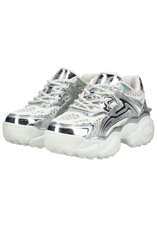 Buffalo Sneaker Lederimitat/Mesh Silber