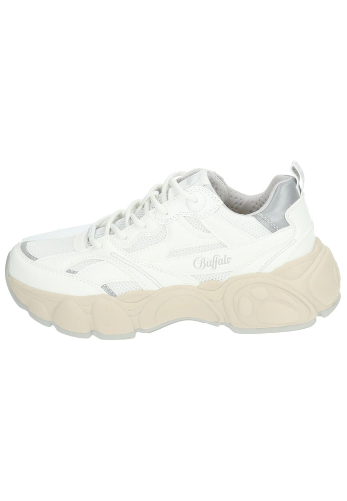 Buffalo Sneaker Lederimitat/Mesh Weiß/Grau