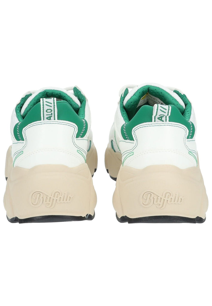 Buffalo Sneaker Lederimitat/Mesh Weiß/Grün