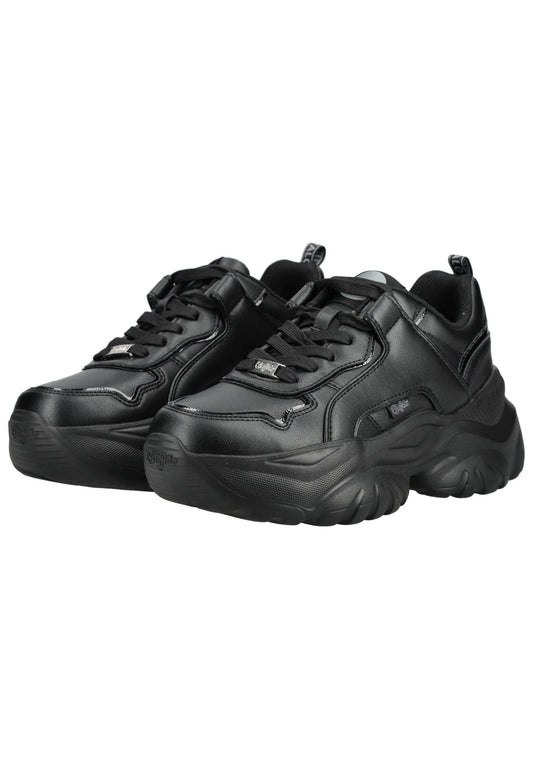 Buffalo Sneaker Lederimitat Schwarz
