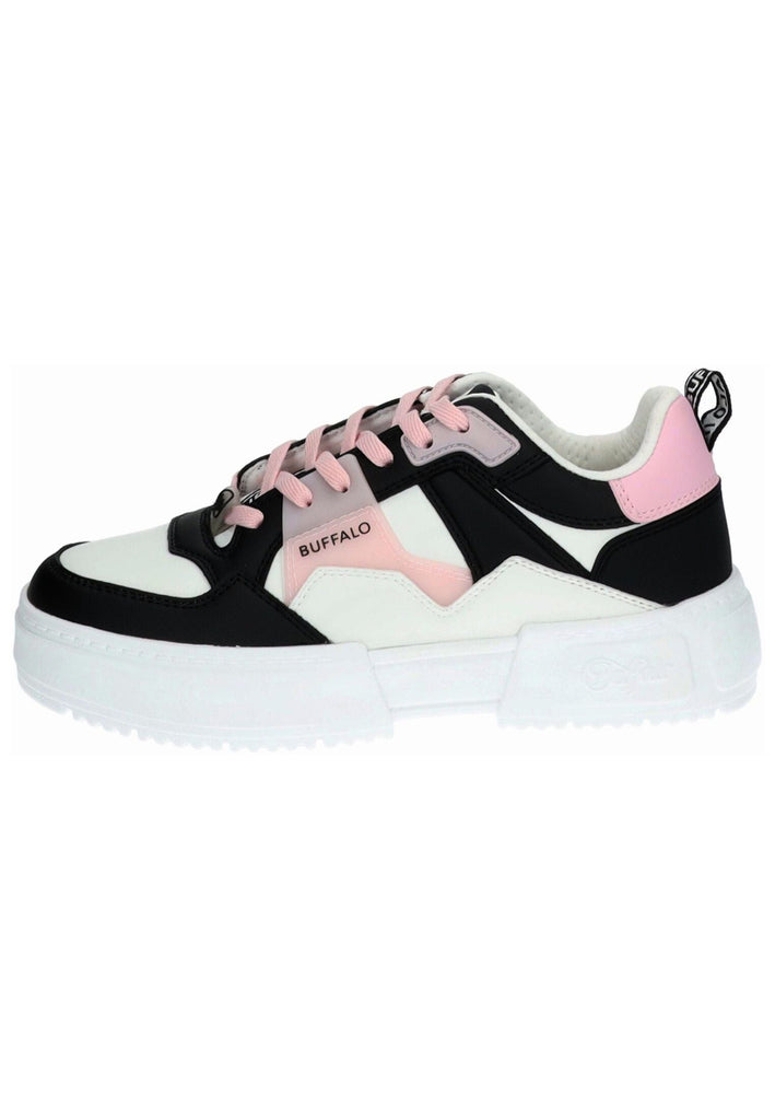 Buffalo Sneaker Lederimitat Schwarz/Pink