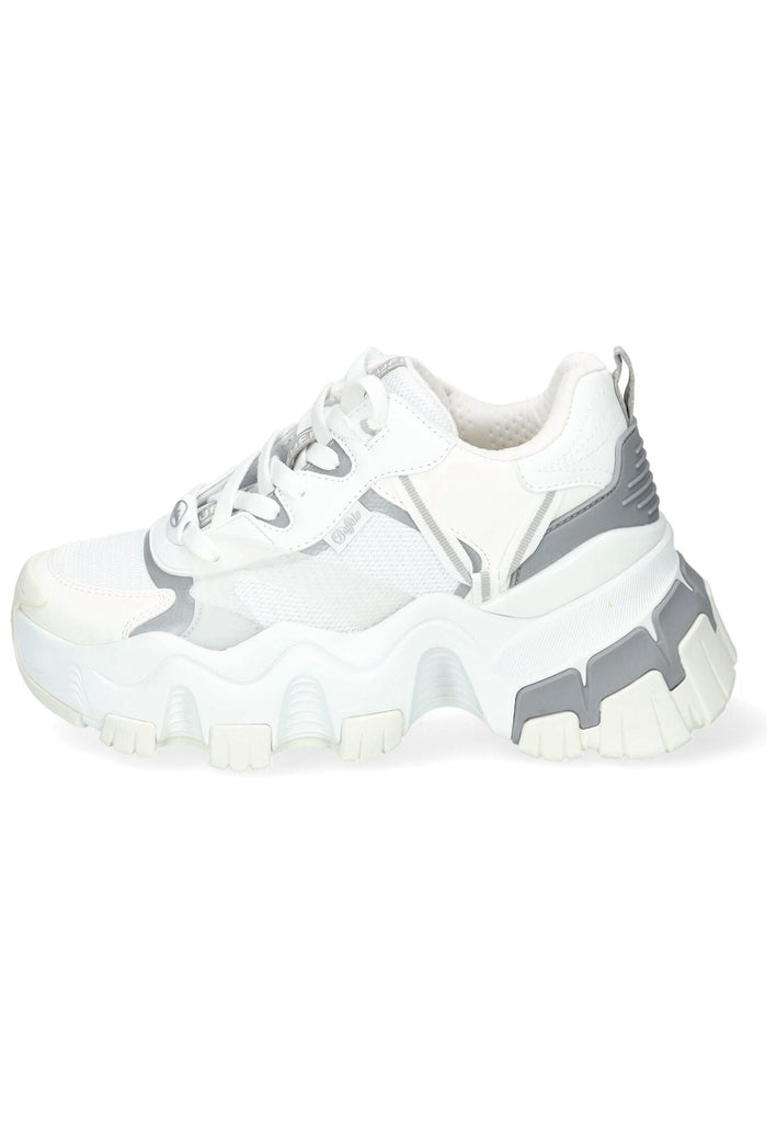 Buffalo Sneaker Lederimitat/Textil Weiß/Grau