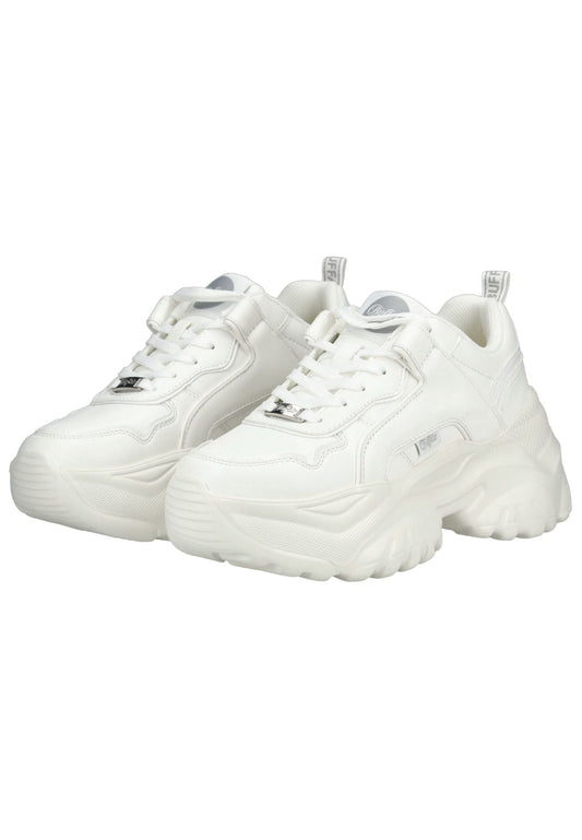 Buffalo Sneaker Lederimitat Weiß