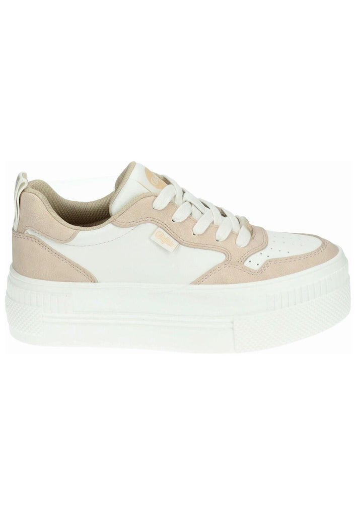 Buffalo Sneaker Lederimitat Weiß/Beige