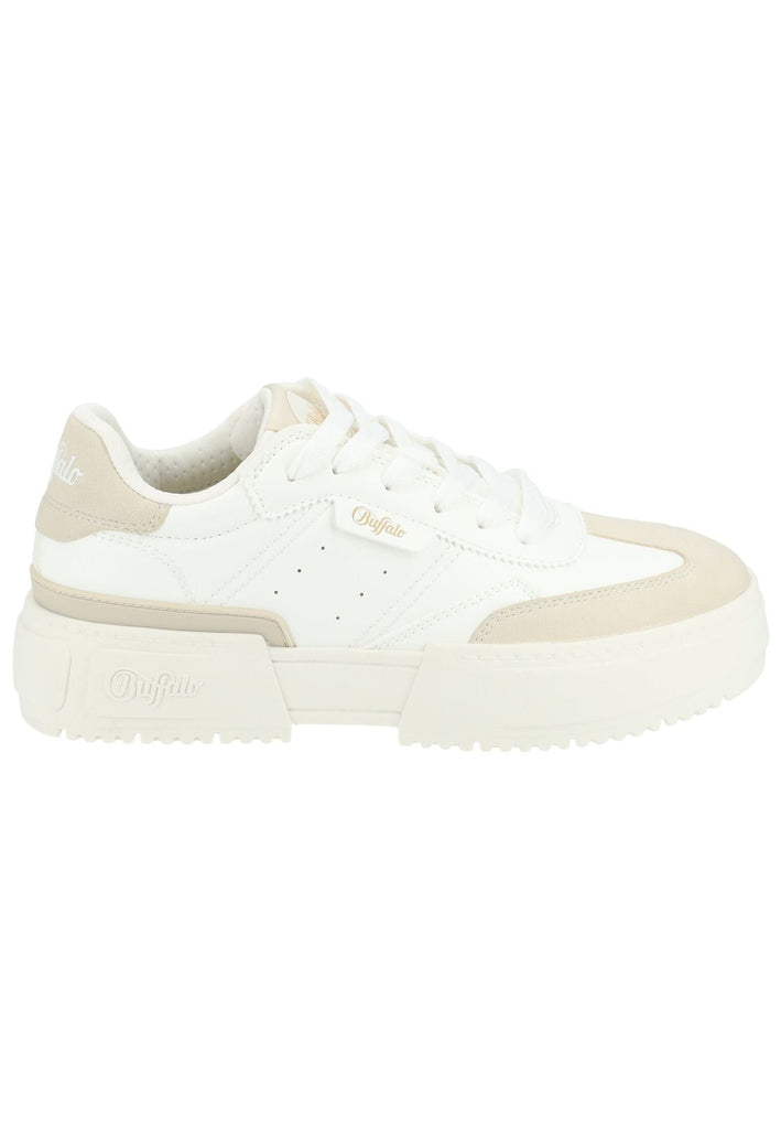 Buffalo Sneaker Lederimitat Weiß/Beige