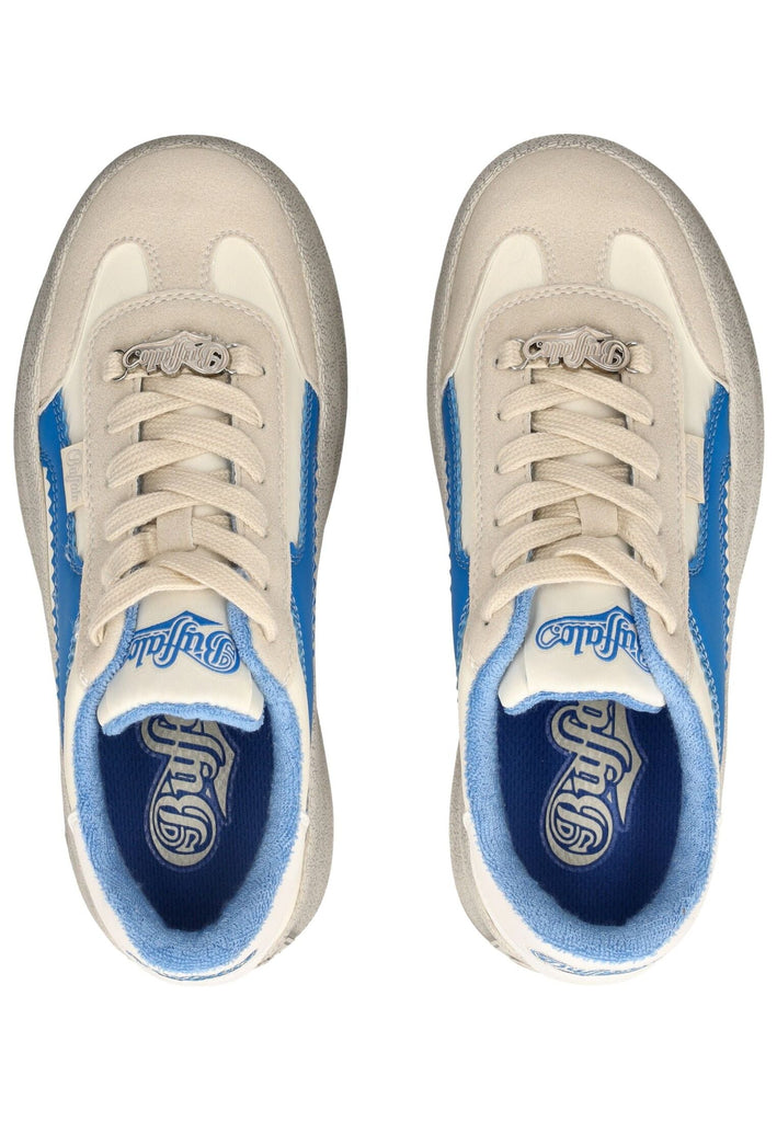 Buffalo Sneaker Lederimitat Weiß/Blau