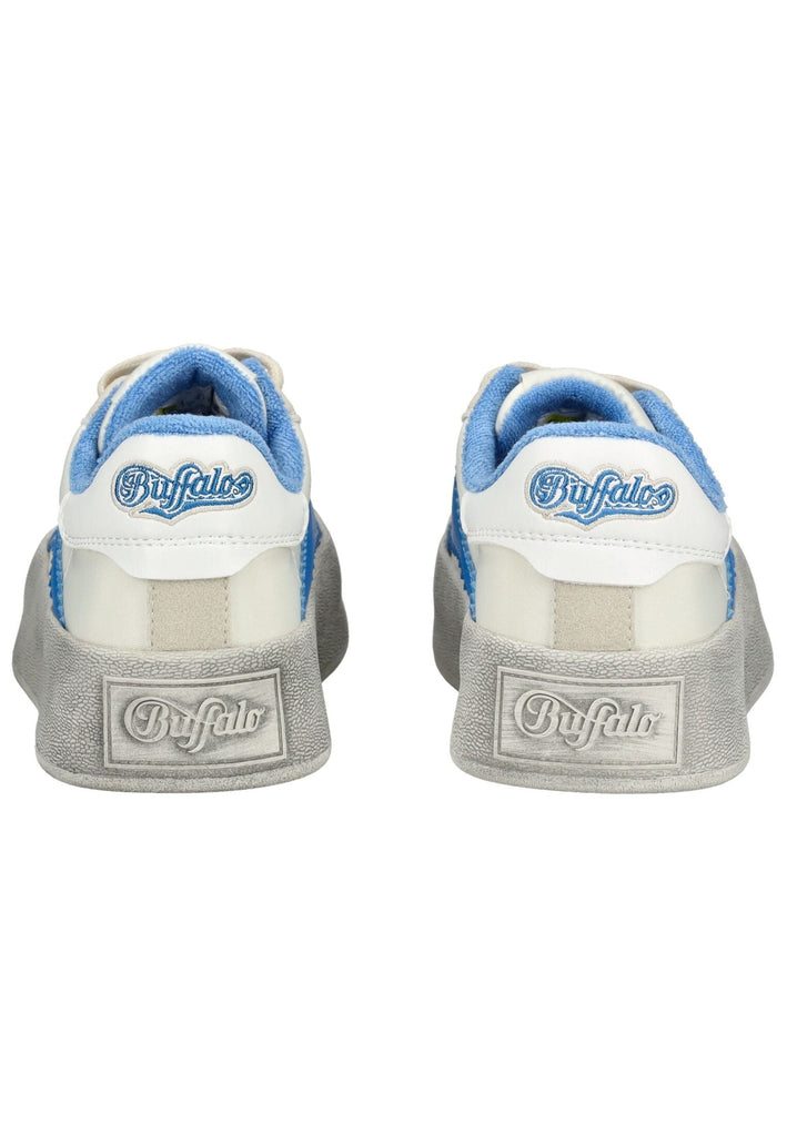 Buffalo Sneaker Lederimitat Weiß/Blau