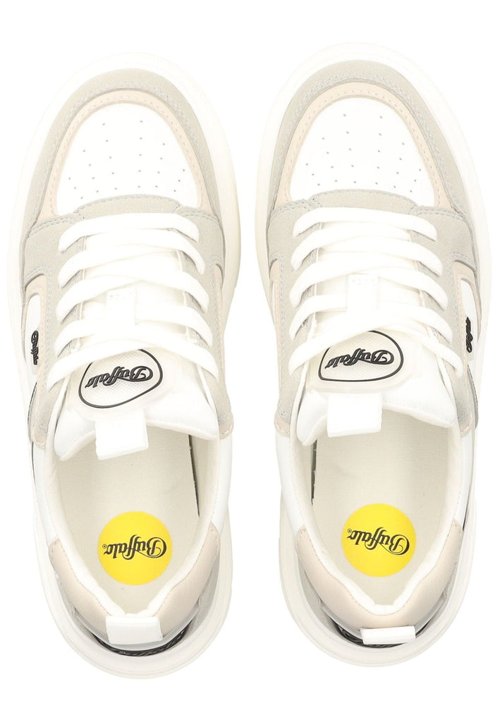 Buffalo Sneaker Lederimitat Weiß/Grau