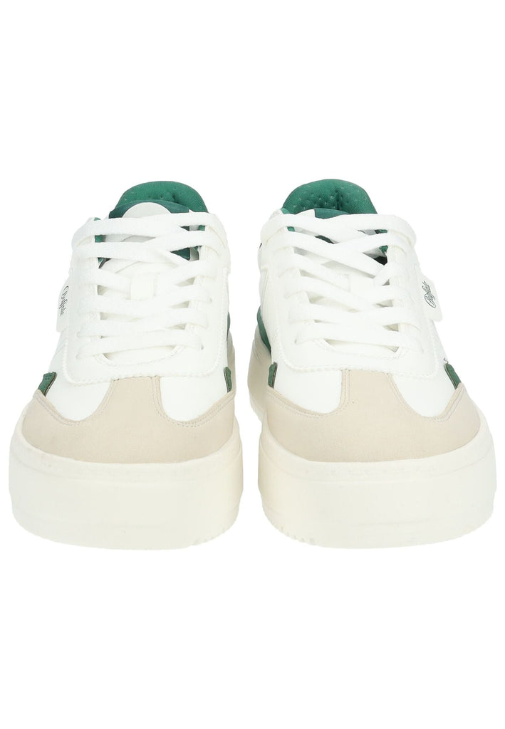 Buffalo Sneaker Lederimitat Weiß/Grün