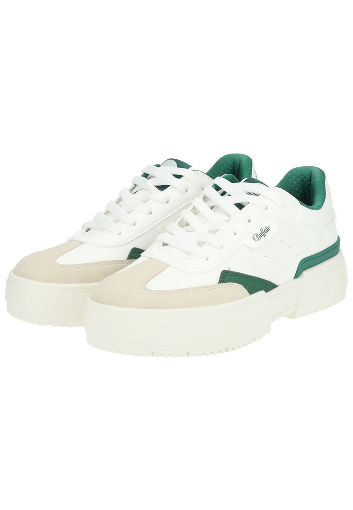 Buffalo Sneaker Lederimitat Weiß/Grün