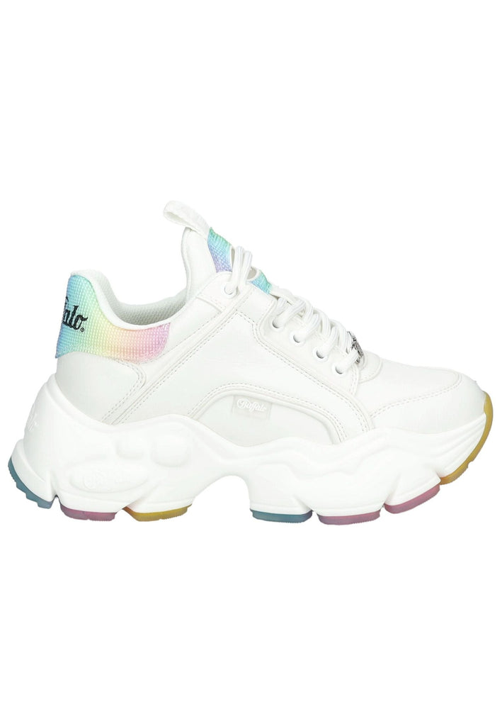 Buffalo Sneaker Lederimitat Weiß Kombi