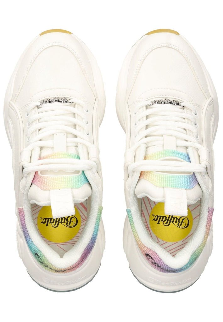 Buffalo Sneaker Lederimitat Weiß Kombi