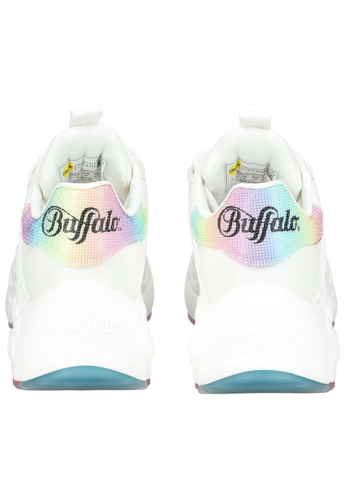 Buffalo Sneaker Lederimitat Weiß Kombi