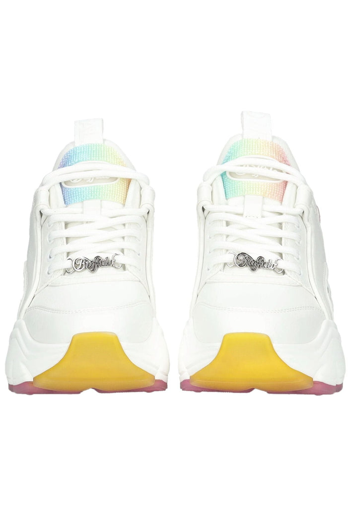 Buffalo Sneaker Lederimitat Weiß Kombi