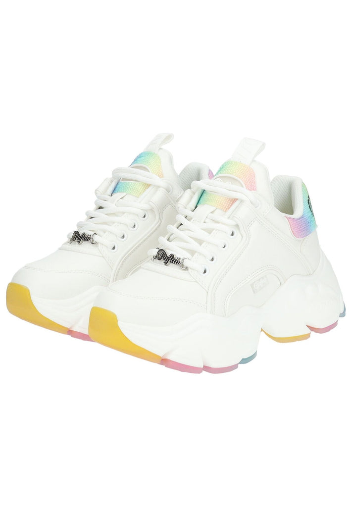 Buffalo Sneaker Lederimitat Weiß Kombi