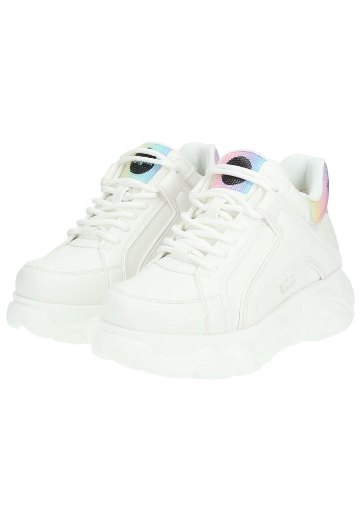 Buffalo Sneaker Lederimitat Weiß Kombi