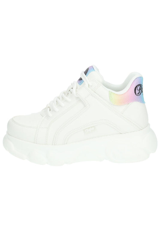 Buffalo Sneaker Lederimitat Weiß Kombi