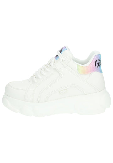 Buffalo Sneaker Lederimitat Weiß Kombi