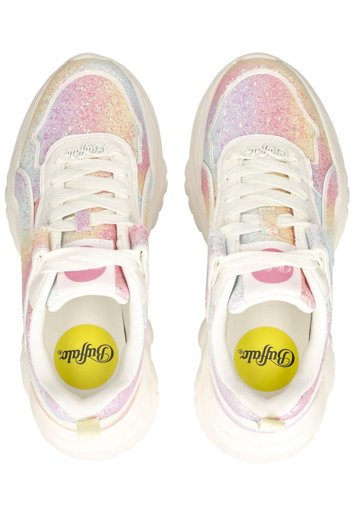 Buffalo Sneaker Lederimitat Weiß/Pink