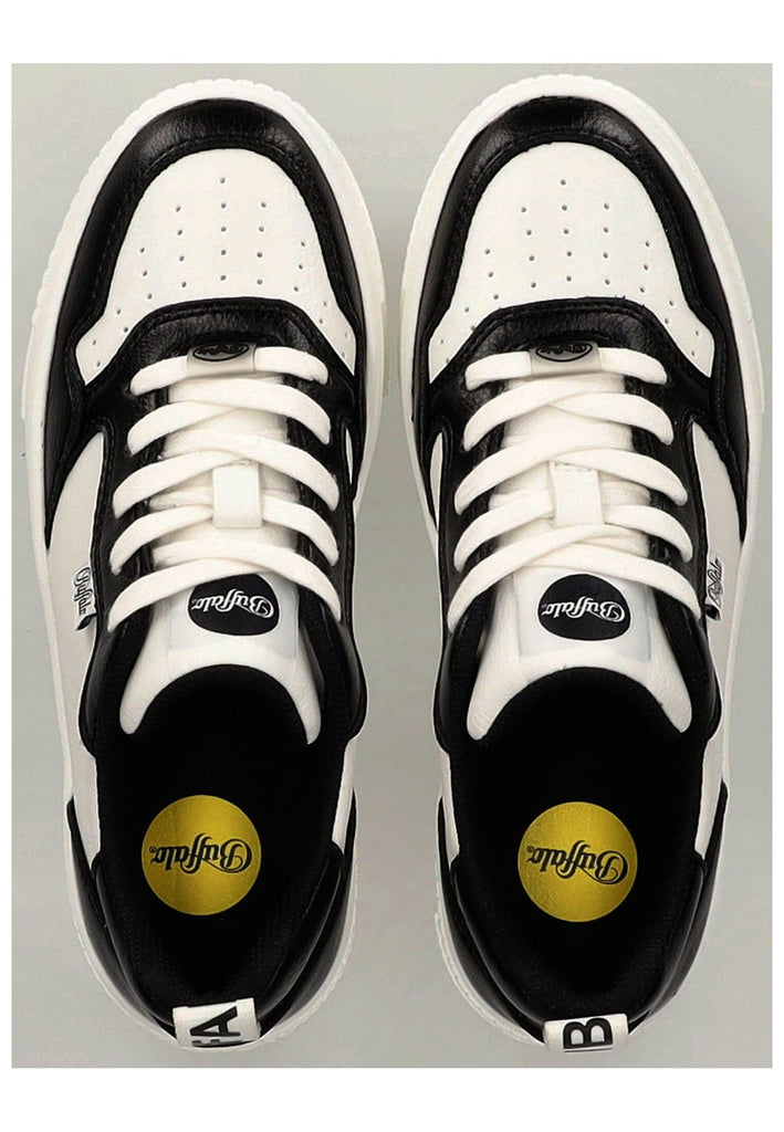 Buffalo Sneaker Lederimitat Weiß/Schwarz