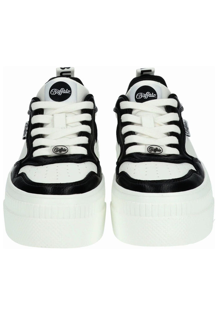 Buffalo Sneaker Lederimitat Weiß/Schwarz