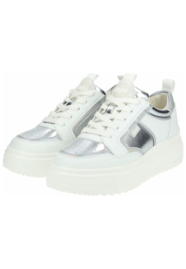 Buffalo Sneaker Lederimitat Weiß/Silber