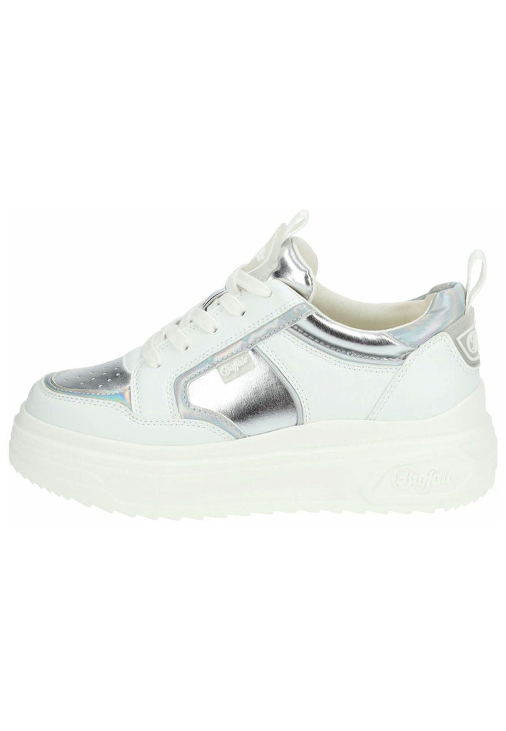 Buffalo Sneaker Lederimitat Weiß/Silber