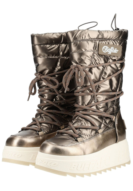 Buffalo Stiefel Lederimitat/Textil Copper Warmfutter