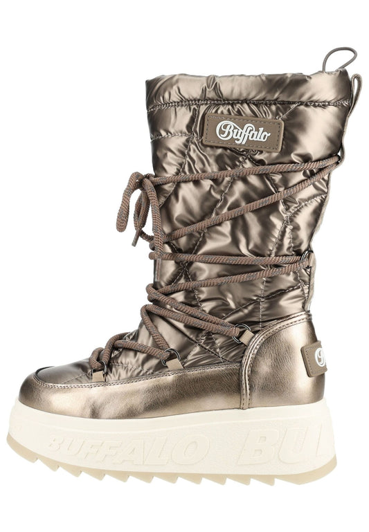 Buffalo Stiefel Lederimitat/Textil Copper Warmfutter