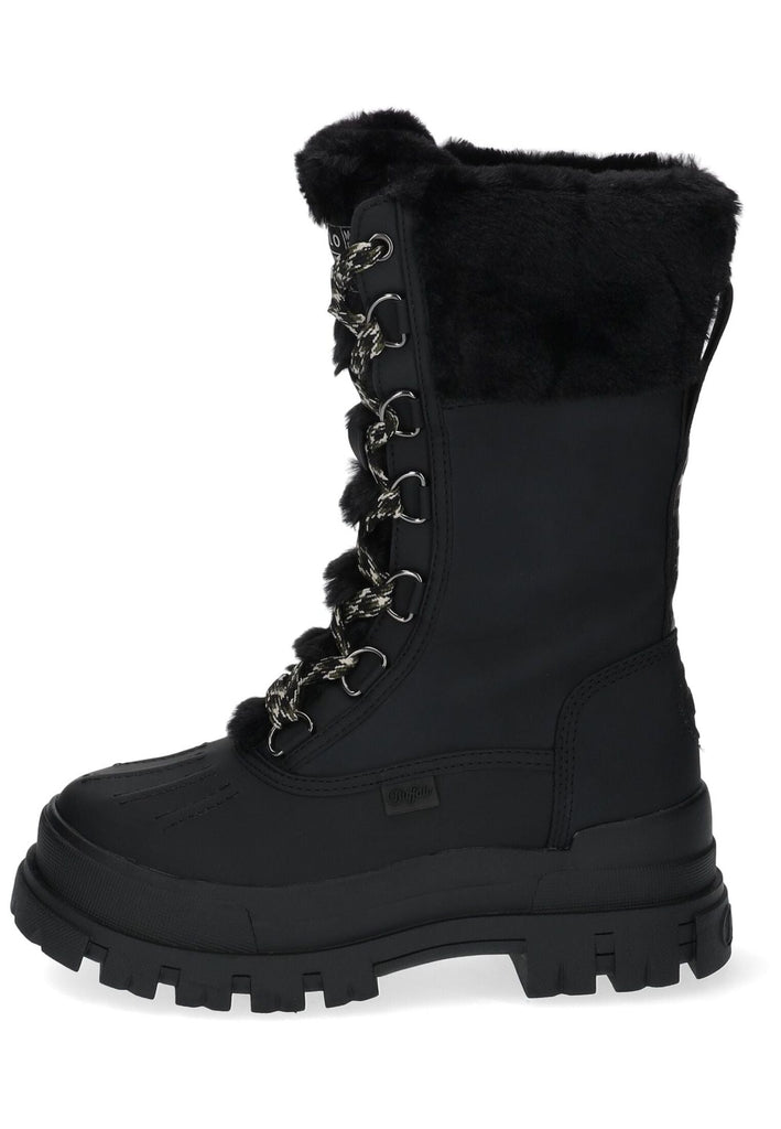 Buffalo Stiefel Lederimitat/Textil Schwarz Warmfutter