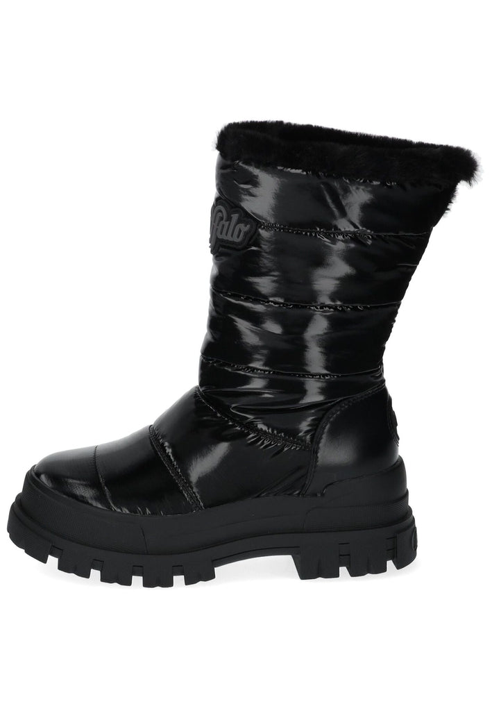 Buffalo Stiefel Lederimitat/Textil Schwarz Warmfutter
