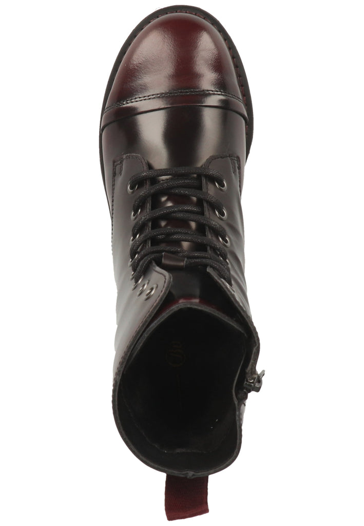 Buffalo Stiefelette Leder Bordeaux