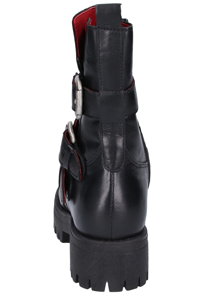 Buffalo Stiefelette Leder Schwarz