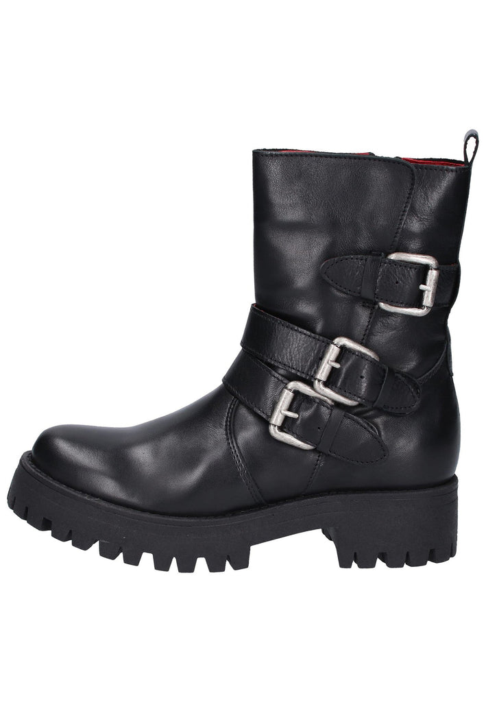 Buffalo Stiefelette Leder Schwarz