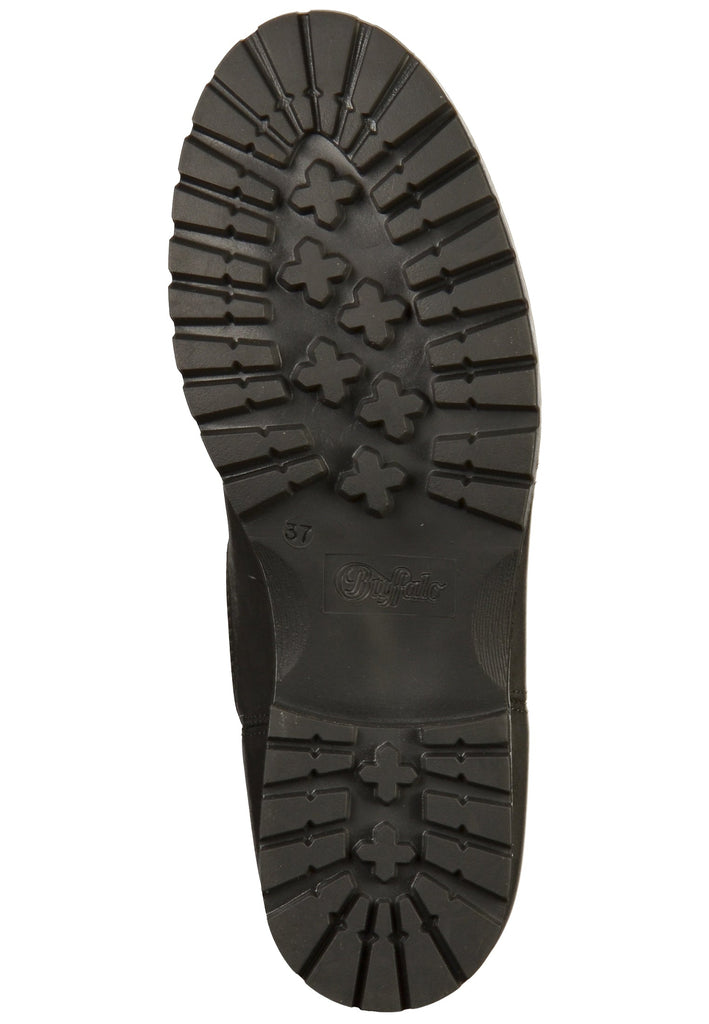 Buffalo Stiefelette Leder Schwarz