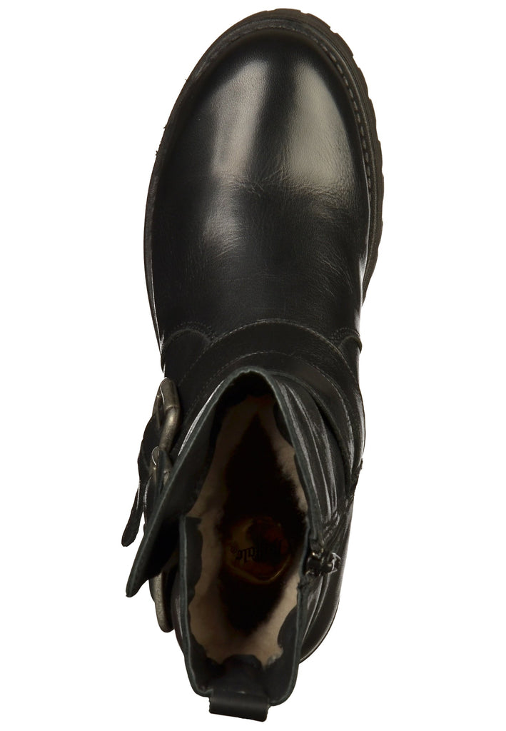 Buffalo Stiefelette Leder Schwarz