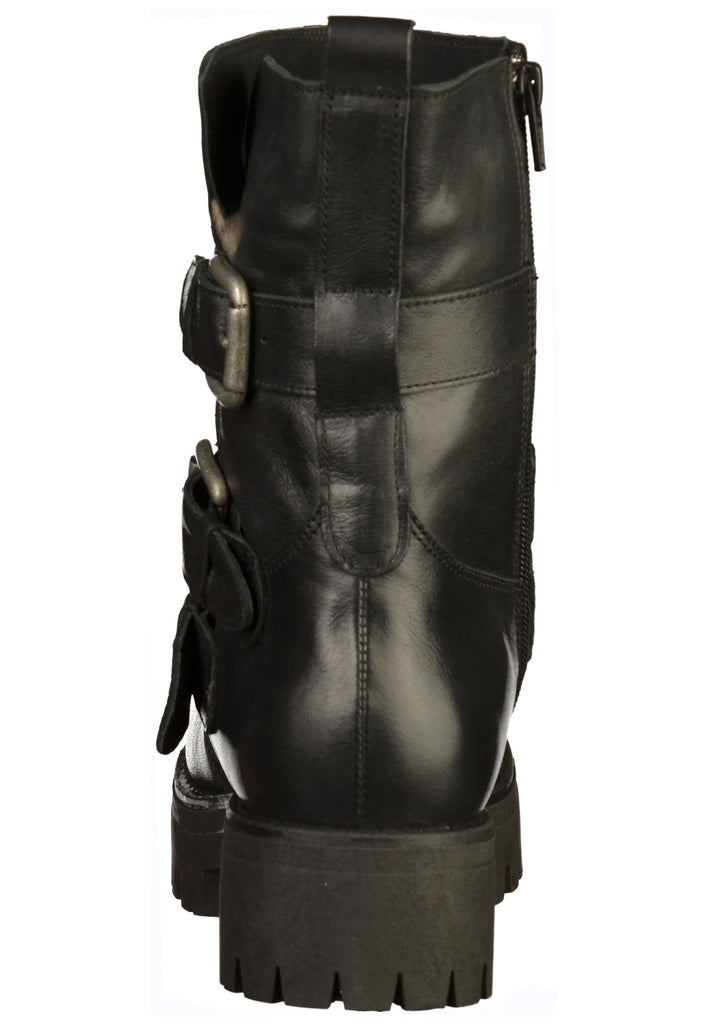 Buffalo Stiefelette Leder Schwarz