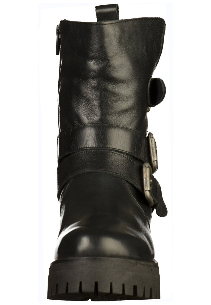 Buffalo Stiefelette Leder Schwarz