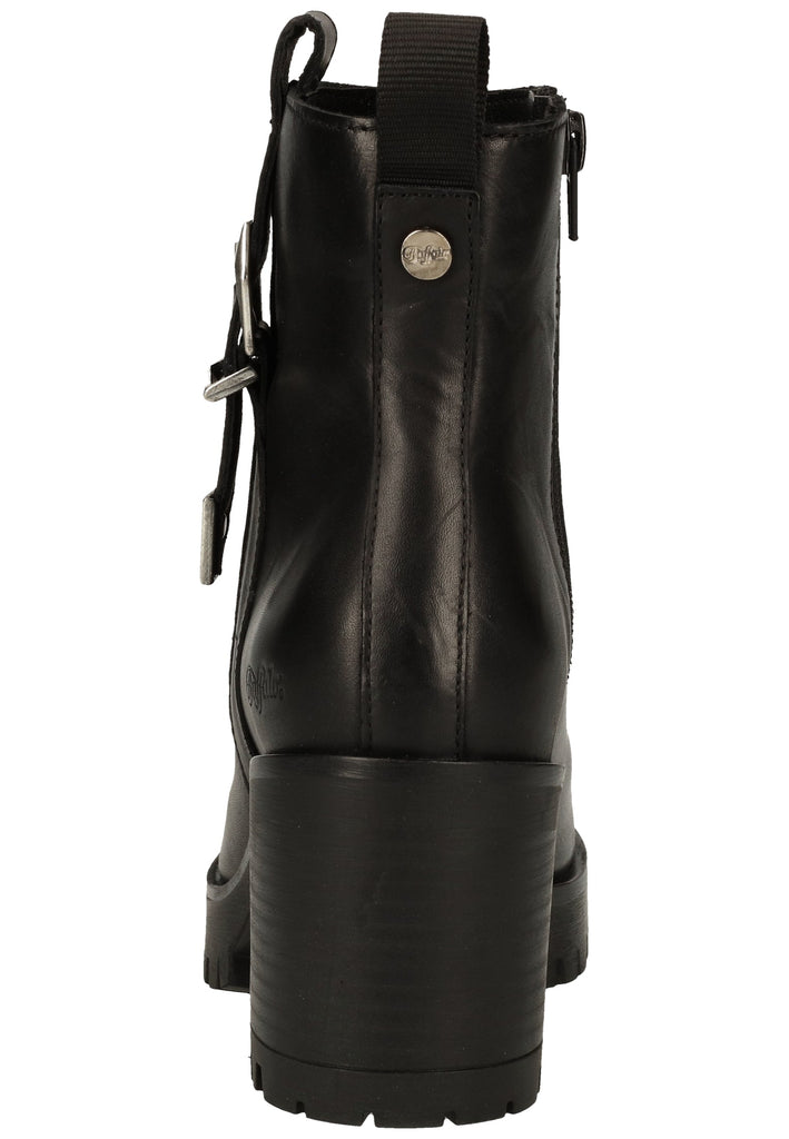 Buffalo Stiefelette Leder Schwarz