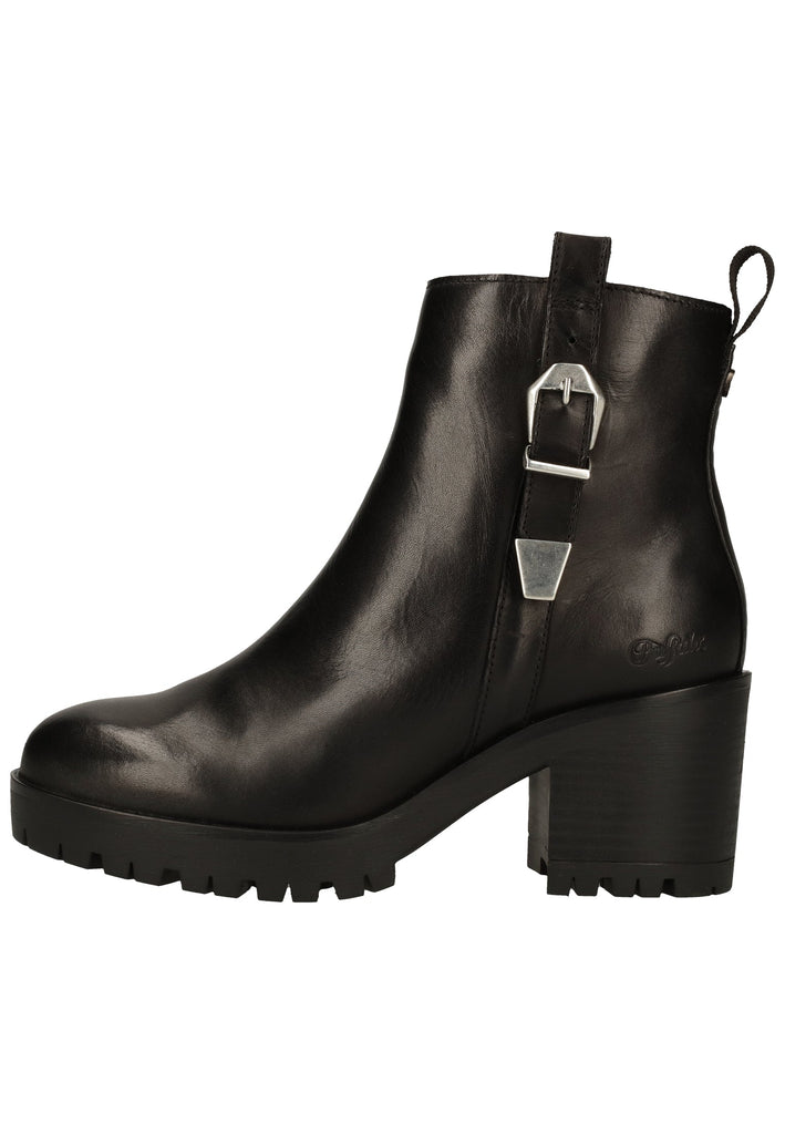 Buffalo Stiefelette Leder Schwarz