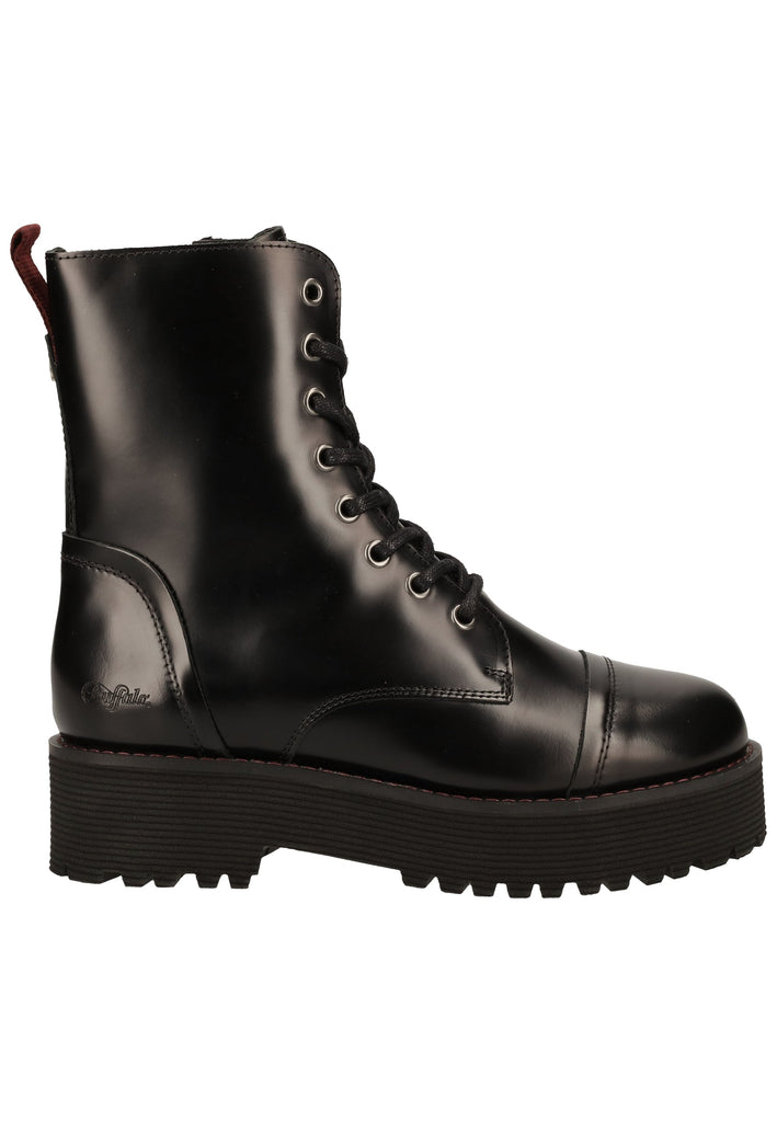 Buffalo Stiefelette Leder Schwarz Lack