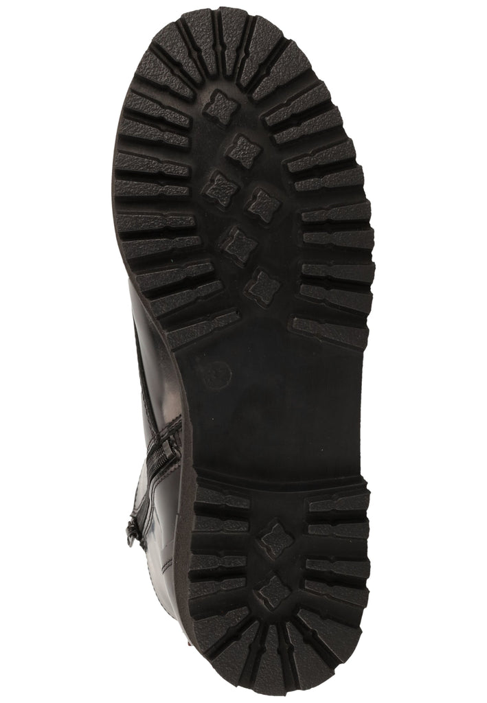 Buffalo Stiefelette Leder Schwarz Lack