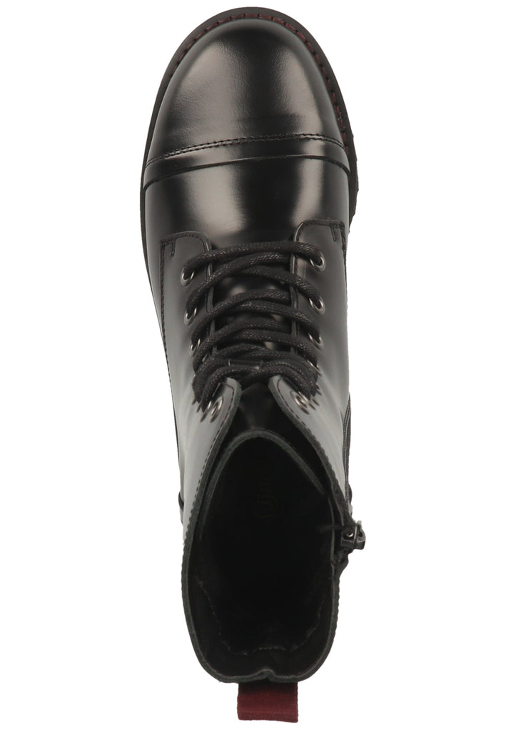 Buffalo Stiefelette Leder Schwarz Lack