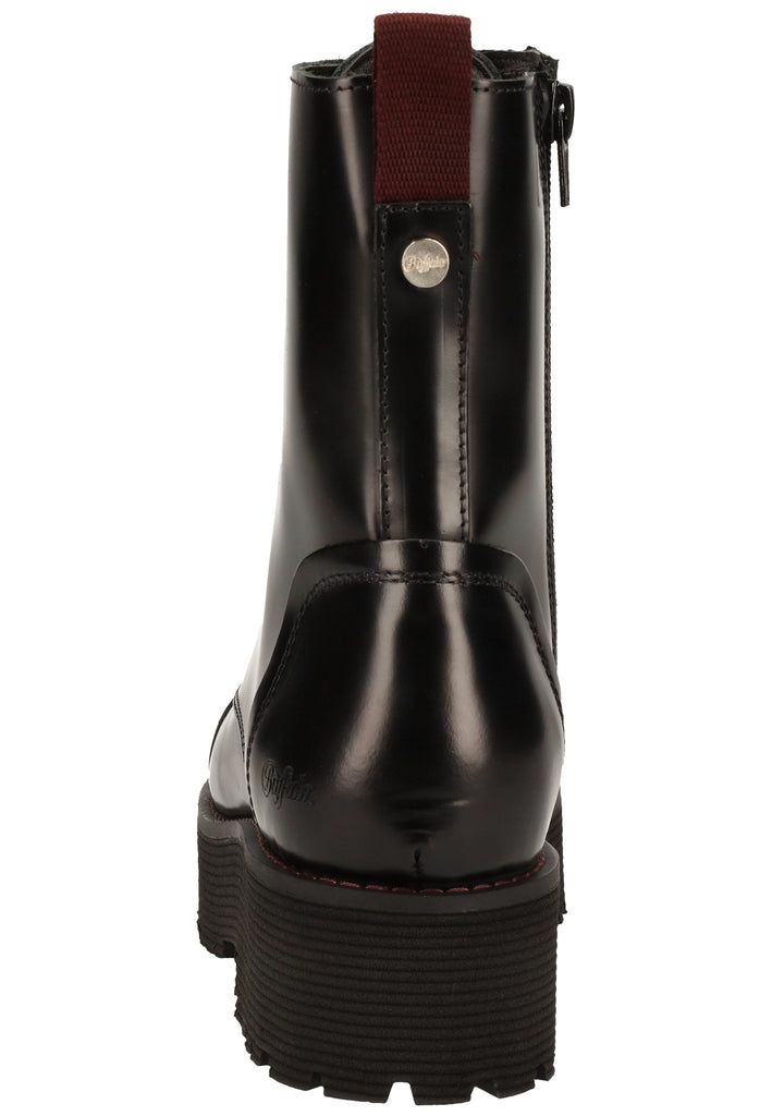 Buffalo Stiefelette Leder Schwarz Lack