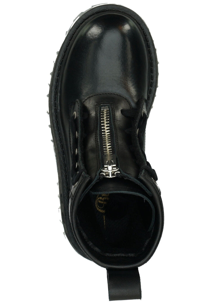 Buffalo Stiefelette Leder Schwarz Warmfutter