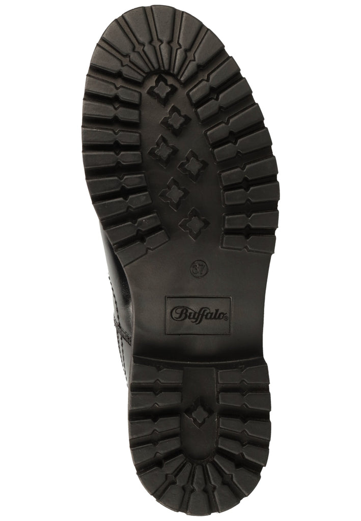 Buffalo Stiefelette Leder/Textil Schwarz Lack