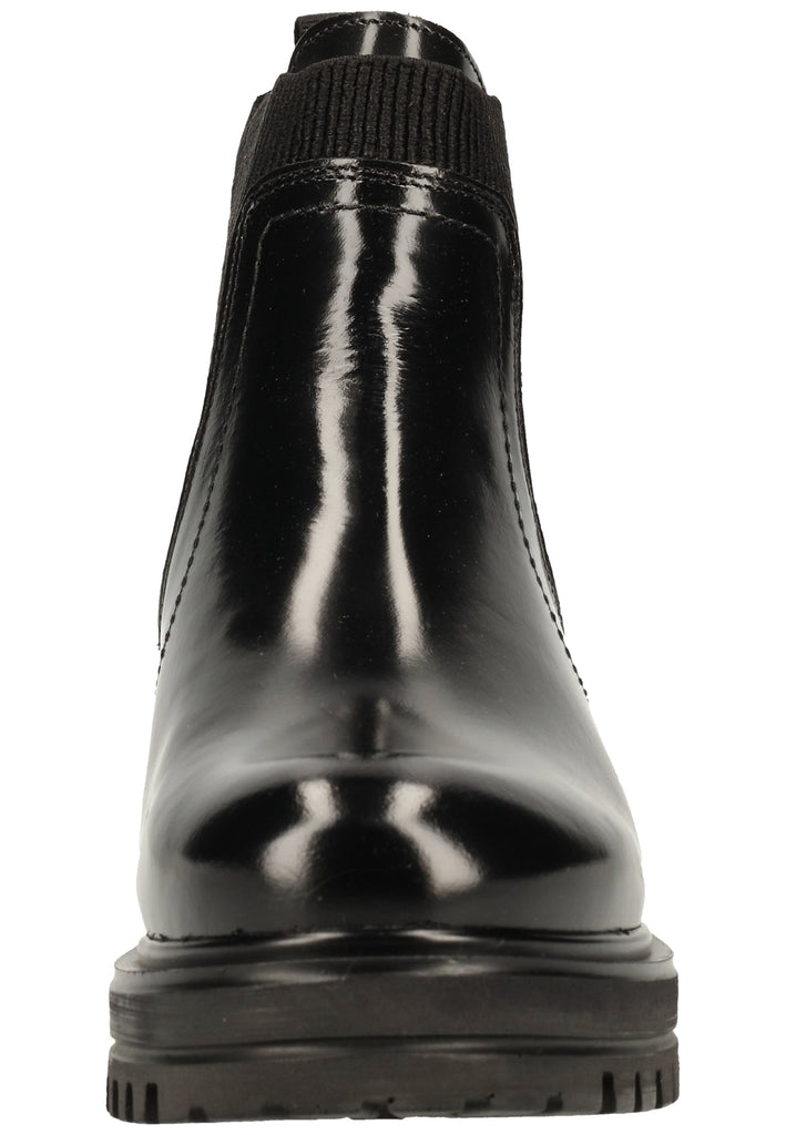 Buffalo Stiefelette Leder/Textil Schwarz Lack