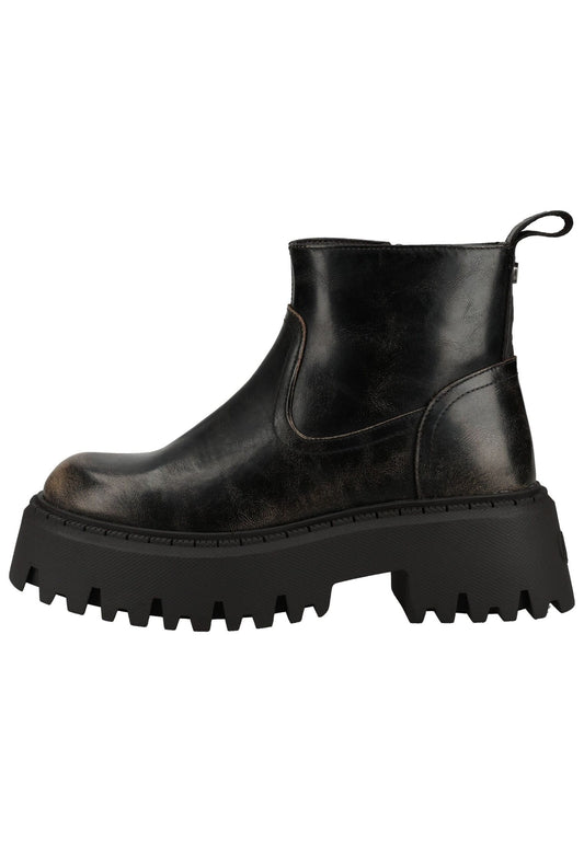 Buffalo Stiefelette Lederimitat Braun
