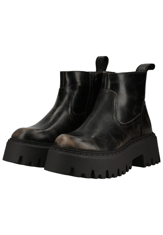 Buffalo Stiefelette Lederimitat Braun